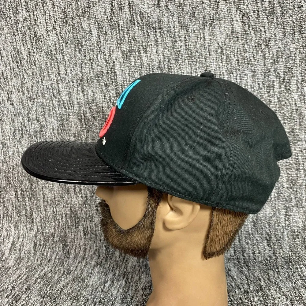 PlayStation Button Logo Snapback Hat Bioworld Patent Brim Blue Bottom Gamer Cap